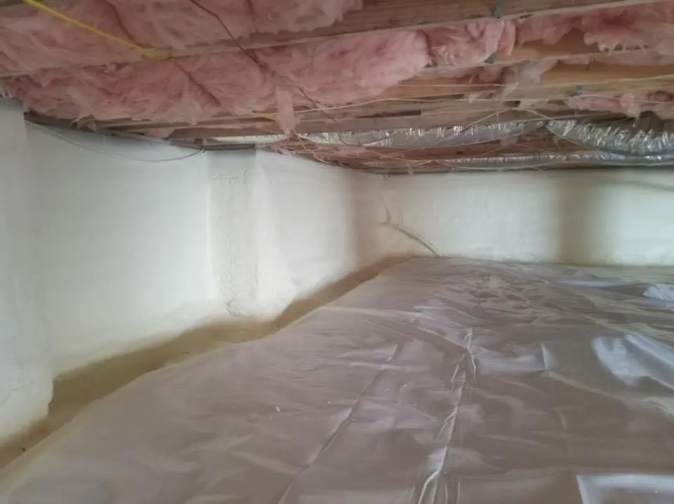 Crawl space encapsulation with closed-cell spray foam for Attic Insulation in Woodmoor